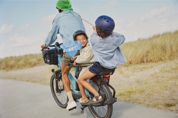 Family on Gazelle bike